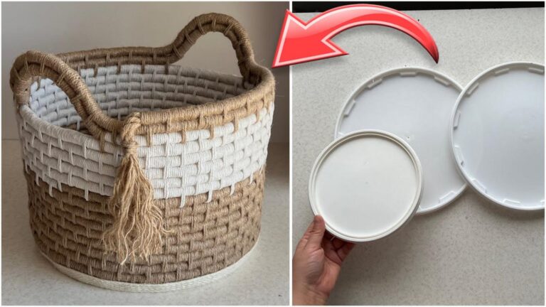 Jak zrobić 5 kreatywnych koszyków z plastikowego wieka DIY krok po kroku!