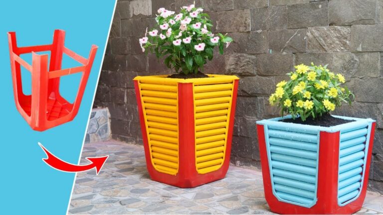 5 kreatywnych sposobów na przerobienie plastikowego krzesła w doniczkę do ogrodu