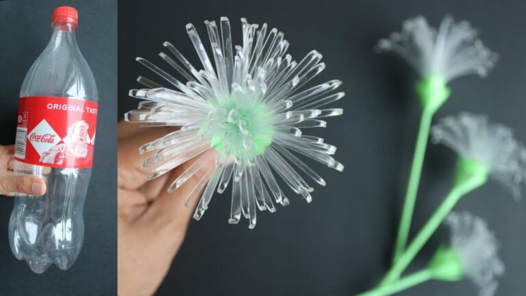 Stwórz 5 pięknych kwiatów z plastikowych butelek w 10 prostych krokach!